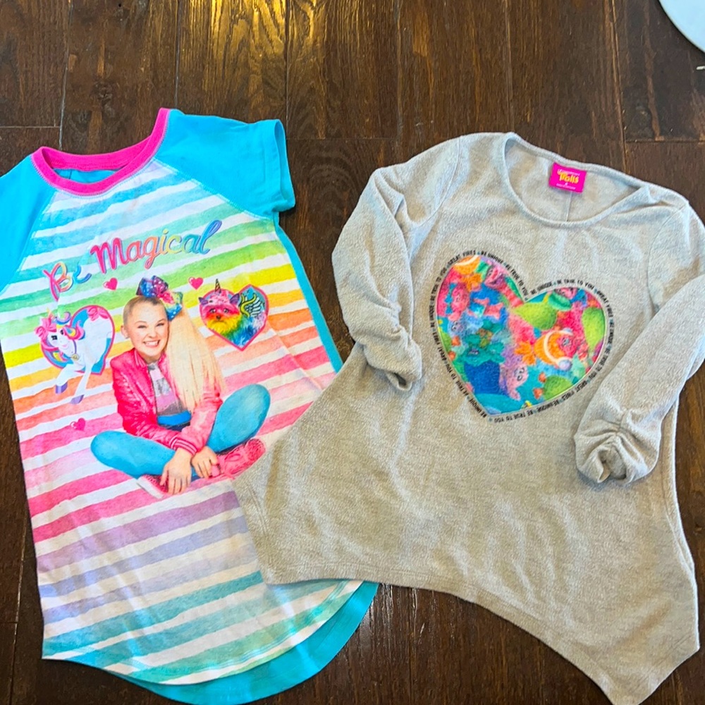 Trolls & jojo siwa nightgowns size 6